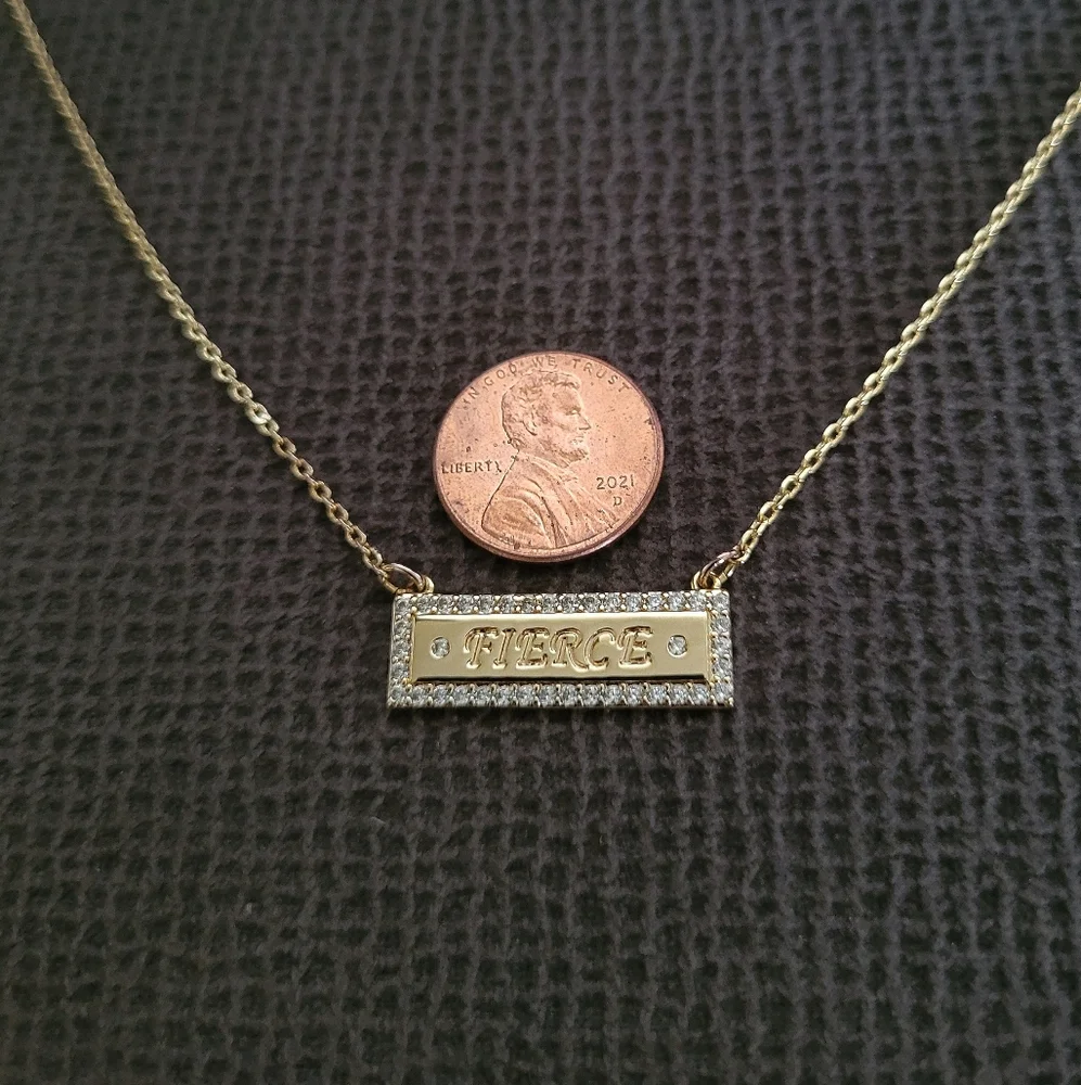 Lulu DK "Fierce"💪 Stationary Bar Necklace - NWOT - Picture 9 of 15